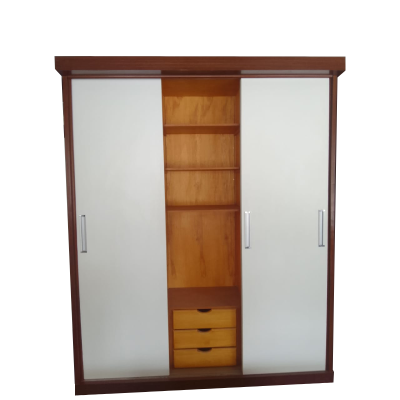 Guarda Roupa Casal 3 Portas de Correr de MDF