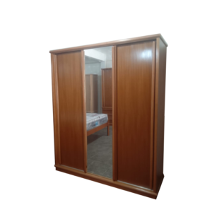 Guarda Roupa de Madeira Casal 3 Portas de Correr e 6 Gavetas Internas
